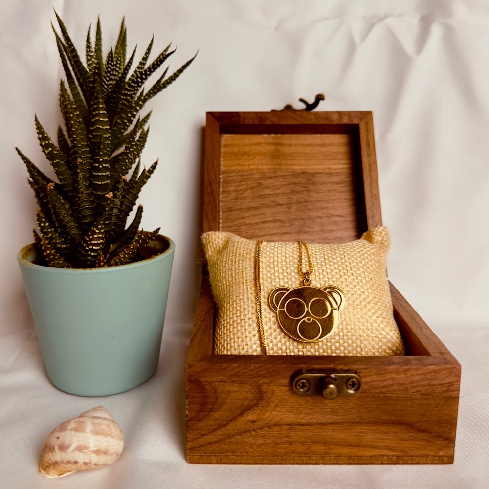 Coool Colours 14K Gold-Plated Ogi Bear Pendant Necklace